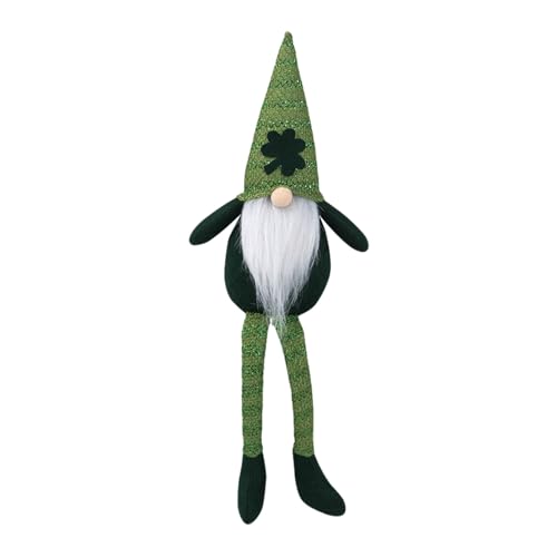ZWTPGKRD Frühlingswichtel, Patrick's Day, gesichtslose Puppe, langes Bein, Urlaub, Heimdekoration, Plüsch, handgefertigt, schwedische Tomtes, Zwerge für Zuhause, Puppe von ZWTPGKRD