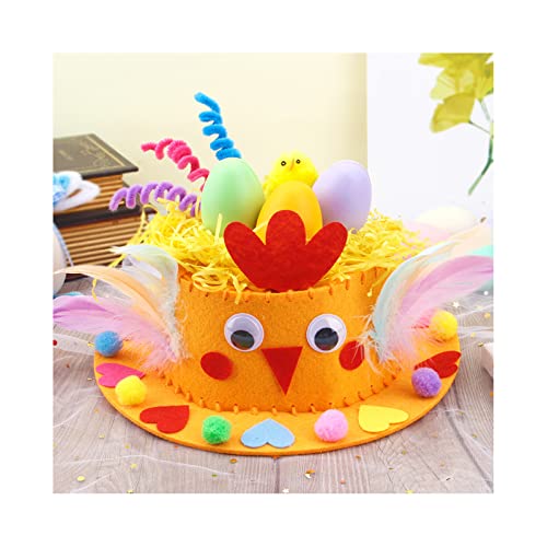 ZWTPGKRD Kinder Ostern Vliesstoff Hut handgefertigt für Kinder Urlaub Cartoon Party Supplies ZWTPGKRD Kinder Ostern Vliesstoff Hut handgefertigt für Kinder Urlaub Cartoon Party Supplies von ZWTPGKRD