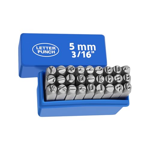 ZWTPGKRD Metall-Stempel-Set, 3–8 mm, Buchstabenstempel-Set, Metallstempel-Set, Alphabete, Bastelstempel für Leder, Holz, 27 Stück ZWTPGKRD Metall-Stempel-Set, 3–8 mm, Buchstabenstempel-Set, Metallstempel-Set, Alphabete, Bastelstempel für Leder, Holz, 27 Stück von ZWTPGKRD