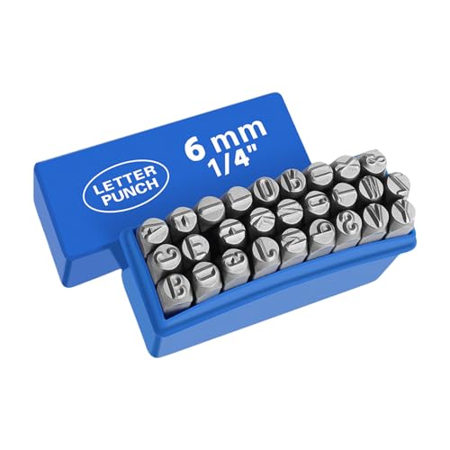ZWTPGKRD Metall-Stempel-Set, 3–8 mm, Buchstabenstempel-Set, Metallstempel-Set, Alphabete, Bastelstempel für Leder, Holz, 27 Stück ZWTPGKRD Metall-Stempel-Set, 3–8 mm, Buchstabenstempel-Set, Metallstempel-Set, Alphabete, Bastelstempel für Leder, Holz, 27 Stück von ZWTPGKRD
