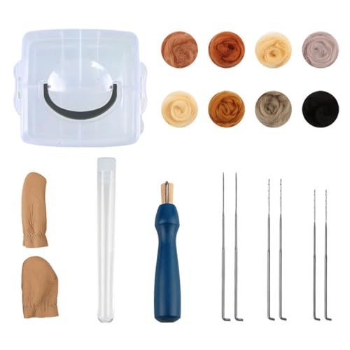 ZWTPGKRD Nadelfilz-Kits, Starter für Anfänger, Erwachsene, Werkzeuge enthalten, Fingerschutz-Set, Filzen für Anfänger ZWTPGKRD Nadelfilz-Kits, Starter für Anfänger, Erwachsene, Werkzeuge enthalten, Fingerschutz-Set, Filzen für Anfänger von ZWTPGKRD