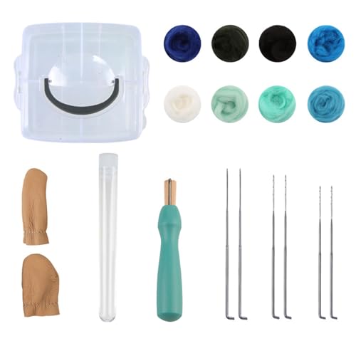 ZWTPGKRD Nadelfilz-Kits, Starter für Anfänger, Erwachsene, Werkzeuge enthalten, Fingerschutz-Set, Filzen für Anfänger ZWTPGKRD Nadelfilz-Kits, Starter für Anfänger, Erwachsene, Werkzeuge enthalten, Fingerschutz-Set, Filzen für Anfänger von ZWTPGKRD