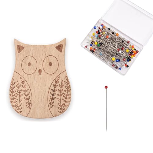 ZWTPGKRD Nadelhalter mit 100 geraden Nähen, zum Nähen von Handarbeiten, Holzkissen mit 38 mm langem Quilt-Nadelhalter ZWTPGKRD Nadelhalter mit 100 geraden Nähen, zum Nähen von Handarbeiten, Holzkissen mit 38 mm langem Quilt-Nadelhalter von ZWTPGKRD