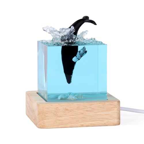 ZWTPGKRD Spezielles Geburtstagsgeschenk, handgefertigt, Wal-Statue, Kunstharz, kleines Nachtlicht, 5 x 5 x 5 cm, für geliebte und Sammler, kreatives Geburtstagsgeschenk ZWTPGKRD Spezielles Geburtstagsgeschenk, handgefertigt, Wal-Statue, Kunstharz, kleines Nachtlicht, 5 x 5 x 5 cm, für geliebte und Sammler, kreatives Geburtstagsgeschenk von ZWTPGKRD