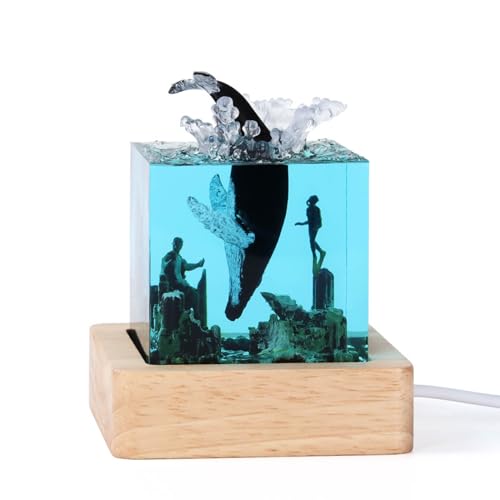 ZWTPGKRD Spezielles Geburtstagsgeschenk, handgefertigt, Wal-Statue, Kunstharz, kleines Nachtlicht, 5 x 5 x 5 cm, für geliebte und Sammler, kreatives Geburtstagsgeschenk ZWTPGKRD Spezielles Geburtstagsgeschenk, handgefertigt, Wal-Statue, Kunstharz, kleines Nachtlicht, 5 x 5 x 5 cm, für geliebte und Sammler, kreatives Geburtstagsgeschenk von ZWTPGKRD
