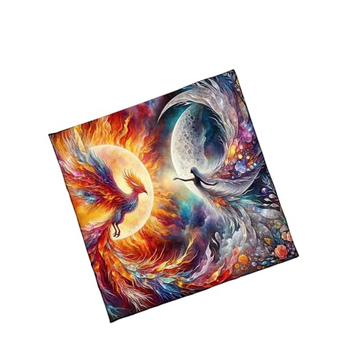ZWTPGKRD Tarots Tischdecke, Phönixe, Göttinnen, Astrologie, Altäre, Stoff, Wahrsagungskarte, Tisch, Hexerei, Versorgung, Wahrsagungskarte, Tisch, Wanddekoration von ZWTPGKRD
