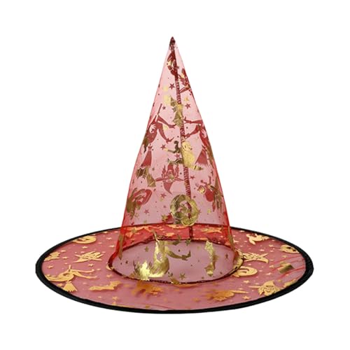 ZWTPGKRD Verstellbarer Hexenhut, 33 cm hoch, spitz, Halloween-Partyhut, Unisex-Kostüm-Zubehör für Erwachsene, Kinder, Cosplay, Kostümzubehör, 5 Stück ZWTPGKRD Verstellbarer Hexenhut, 33 cm hoch, spitz, Halloween-Partyhut, Unisex-Kostüm-Zubehör für Erwachsene, Kinder, Cosplay, Kostümzubehör, 5 Stück von ZWTPGKRD