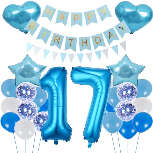ZWWsullo Geburtstagsdeko Jungen Blau Zahl 17 Geburtstag Junge Mädchen Luftballon-Zahl Riesen Folienballon Geburtstagsdeko Junge 17 Geburtstag Dekoration 17 jahre Geburtstag Junge Dekoration set ZWWsullo Geburtstagsdeko Jungen Blau Zahl 17 Geburtstag Junge Mädchen Luftballon-Zahl Riesen Folienballon Geburtstagsdeko Junge 17 Geburtstag Dekoration 17 jahre Geburtstag Junge Dekoration set von ZWWsullo