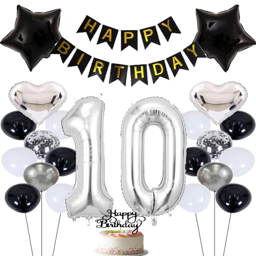 ZWWsullo Luftballon 10 Geburtstag Deko geburtstagsdeko 10 jahre junge Luftballon 10 Geburtstag Dekoration Silber Geburtstagsdeko 10 Jahre Mädchen 10 Geburtstag Deko Set Geburtstag Junge Mädchen ZWWsullo Luftballon 10 Geburtstag Deko geburtstagsdeko 10 jahre junge Luftballon 10 Geburtstag Dekoration Silber Geburtstagsdeko 10 Jahre Mädchen 10 Geburtstag Deko Set Geburtstag Junge Mädchen von ZWWsullo