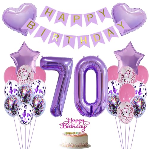 ZWWsullo Luftballon 70 Geburtstag Folienballon Deko jahre Geburtstag dekoration mädchen Luftballons Lila Happy Birthday Folienballon 70 Geburtstagsdeko Lila Geburtstagdeko Dekoration ZWWsullo Luftballon 70 Geburtstag Folienballon Deko jahre Geburtstag dekoration mädchen Luftballons Lila Happy Birthday Folienballon 70 Geburtstagsdeko Lila Geburtstagdeko Dekoration von ZWWsullo