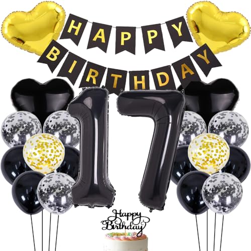 ZWWsullo Luftballon zum 17 Geburtstag zum 17 Geburtstag Mädchen Junge Party Deko 17 Schwarz 17 Geburtstag Dekoration Geburtstag Junge Tortendeko Luftballon 17 Geburtstag Dekoration ZWWsullo Luftballon zum 17 Geburtstag zum 17 Geburtstag Mädchen Junge Party Deko 17 Schwarz 17 Geburtstag Dekoration Geburtstag Junge Tortendeko Luftballon 17 Geburtstag Dekoration von ZWWsullo