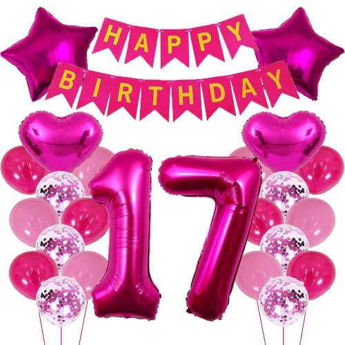 ZWWsullo Riesen Folienballon 17 Rosa deko geburtstag 17 Geburstag Deko Mädchen 17 Jahre Rosa Luftballon 17 Geburtstag Rosa Geburtstagsdeko Mädchen 17 Jahre Geburtstag Dekoration 17 jahr Mädchen ZWWsullo Riesen Folienballon 17 Rosa deko geburtstag 17 Geburstag Deko Mädchen 17 Jahre Rosa Luftballon 17 Geburtstag Rosa Geburtstagsdeko Mädchen 17 Jahre Geburtstag Dekoration 17 jahr Mädchen von ZWWsullo