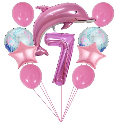 ZWWsullo Rosa Ozean Tiere Geburtstagsfeier Dekoration Meerestiere Geburtstag Deko Delfin Luftballon Deko 7 Jahre Set Große Delfin Folienballon Delfin Luftballon Rosa süß Folien-Ballon Tiere ZWWsullo Rosa Ozean Tiere Geburtstagsfeier Dekoration Meerestiere Geburtstag Deko Delfin Luftballon Deko 7 Jahre Set Große Delfin Folienballon Delfin Luftballon Rosa süß Folien-Ballon Tiere von ZWWsullo