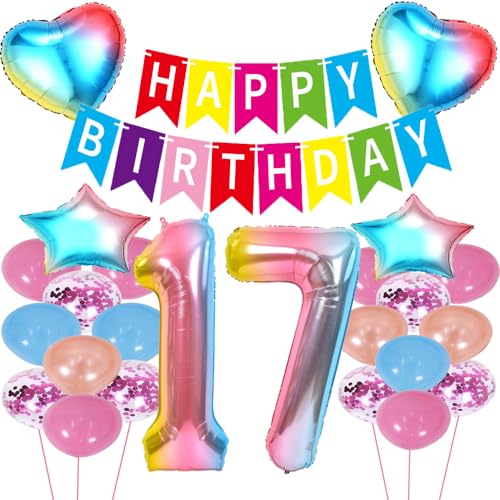 ZWWsullo geburtstagsdeko mädchen 17 geburtstag Luftballon 17 Geburtstag Dekoration Set 17 Geburtstag Deko Regenbogen 17 Geburtstag Deko Helium Folienballon Riesen Helium Happy Birthday Party ZWWsullo geburtstagsdeko mädchen 17 geburtstag Luftballon 17 Geburtstag Dekoration Set 17 Geburtstag Deko Regenbogen 17 Geburtstag Deko Helium Folienballon Riesen Helium Happy Birthday Party von ZWWsullo