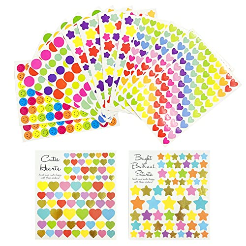 1200+ Selbstklebende Aufkleber für Kinder, kreative Aufkleber, DIY Aufkleber, 16 niedliche dekorative Aufkleber, Scrapbook Aufkleber für DIY, Belohnungen für Kinder von ZWZNBL