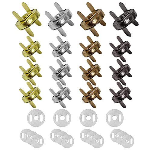 ZWZNBL 16 Stück magnetische Druckknöpfe, Metall, Silber, Rotguss, Bronze, Gold, 14 mm & 18 mm, Round, Multifunktional für DIY, Kleidung, Verpackung & Scrapbooking ZWZNBL 16 Stück magnetische Druckknöpfe, Metall, Silber, Rotguss, Bronze, Gold, 14 mm & 18 mm, Round, Multifunktional für DIY, Kleidung, Verpackung & Scrapbooking von ZWZNBL