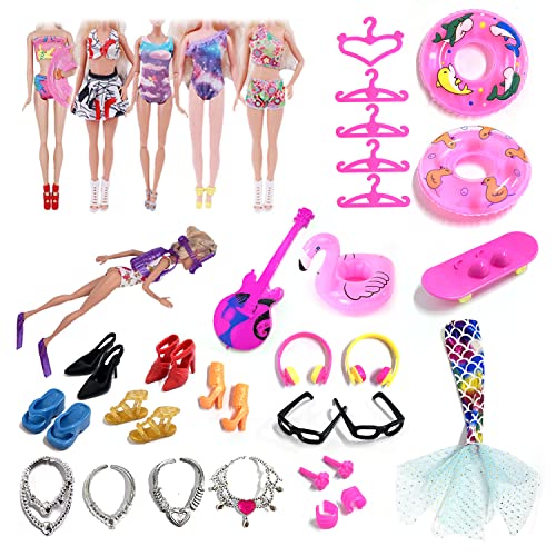 42 Stück Kleider Puppenzubehör für Puppen, Puppenbadebekleidung, einschließlich Kopfhörer, Brillen, Kleiderbügel und anderes Puppenzubehör, Kinderspielzeug, geeignet für 11,5-Zoll-Puppen. 42 Stück Kleider Puppenzubehör für Puppen, Puppenbadebekleidung, einschließlich Kopfhörer, Brillen, Kleiderbügel und anderes Puppenzubehör, Kinderspielzeug, geeignet für 11,5-Zoll-Puppen. von ZWZNBL