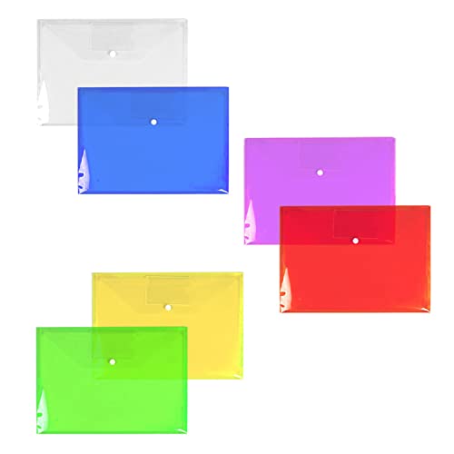 6 Stück A4 Kunststoffmappen Kunststoffmappen Dokumentenmappe mit Etikettenfach und Druckknopf für Zuhause, Büro, Schule und Reisen 6 Stück A4 Kunststoffmappen Kunststoffmappen Dokumentenmappe mit Etikettenfach und Druckknopf für Zuhause, Büro, Schule und Reisen von ZWZNBL