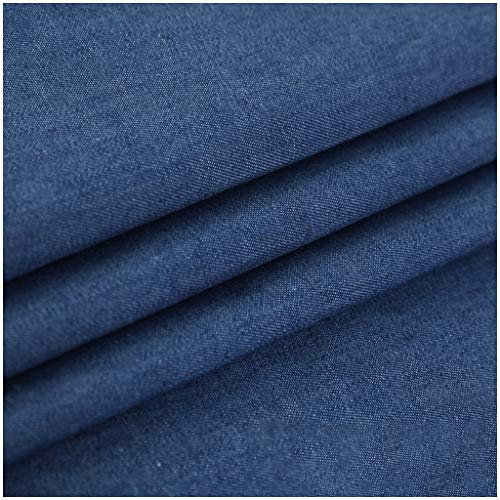 ZXC Blauer Jeansstoff, dünner und Leichter Stoff, 150 cm breit, geeignet für Kleidung, Kleider, handgefertigtes Heimwerken usw, Meterware (Color : Blue1) von ZXC