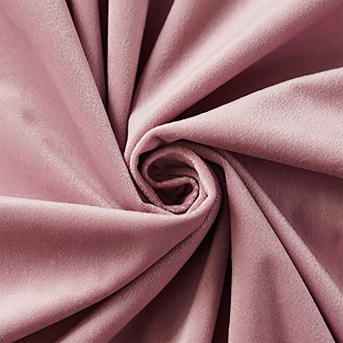 ZXC Samt Stoff NäHen 155 cm Breit Samtstoff Stoff 1m Meterware Zum NäHen Von Weich Und Elegant,MöBelstoff, MöBel Sitzbezug Stoff(Color:Hellgraues Rosa) von ZXC