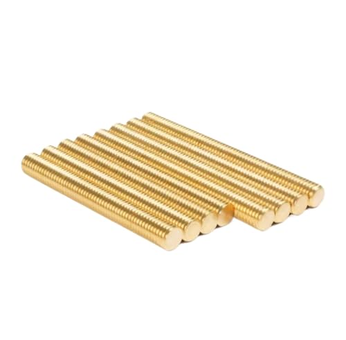 10 Stück Messing-Gewindestangenbolzen, Vollgewindestangen, Rechtsgewinde, Vollgewindestangen for Klemmen und U-Bolzen M3 M4 M5 M6 M8 M10 M12 M16 M20(M4*40) von ZXCFGH