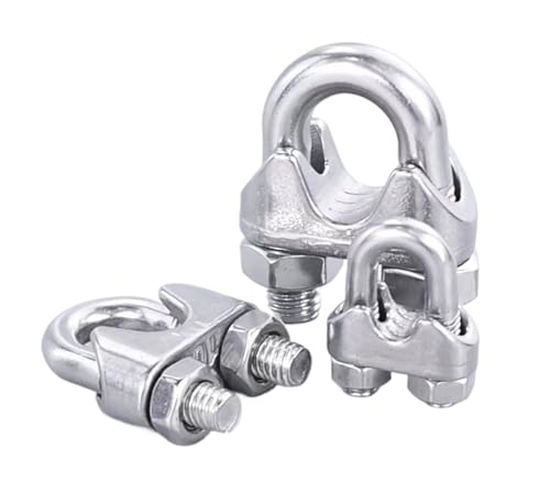 5 STÜCKE 304 Edelstahl U-Bolzen Stahldrahtklemme M2 M3 M4 M5 M6 M8 M10 M12 M16 U-förmige Klemme Drahtseilklemme(M12*18 * 64) von ZXCFGH