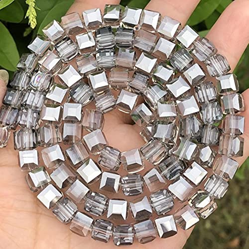 ZXCM Weiß Clear Cube Österreichische Kristallperlen Lose Quadrat Form Glasperlen für Schmuckherstellung DIY Armband 2/3/4/6 / 8mm ZXCM Weiß Clear Cube Österreichische Kristallperlen Lose Quadrat Form Glasperlen für Schmuckherstellung DIY Armband 2/3/4/6 / 8mm von ZXCM