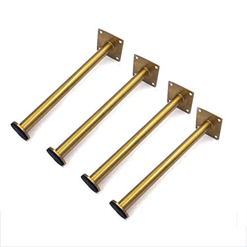 Metallschrankbeine, Möbelbeine, No-Slip Silent Base Platzierung Für Sofas, Tische Und Andere Möbelbeine,4 Stück Stahlrohrfüße Rund, Tischbeine, Möbelfüße Inklusive Anschraubplatte,Gold,21cm/8.26in Metallschrankbeine, Möbelbeine, No-Slip Silent Base Platzierung Für Sofas, Tische Und Andere Möbelbeine,4 Stück Stahlrohrfüße Rund, Tischbeine, Möbelfüße Inklusive Anschraubplatte,Gold,21cm/8.26in von ZXCVBAS