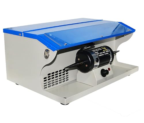 ZXCVBNMQ Poliermaschine, Desktop-Vakuumpoliermaschine mit Lichtröhre, Doppelkopfdesign, 2-in-1-Staubsauger und Polierer, für Gold- und Silberschmuck von ZXCVBNMQ