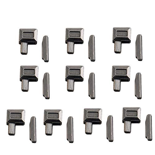 ZXCVWWE 10 Stück Metall-Reißverschluss-Schieber-Halterung, 8# Einstecknadel, Reißverschluss unten, Reißverschluss für Metall-Reißverschluss, Reparatur, Reißverschluss, Nähen, Ersatz für DIY von ZXCVWWE