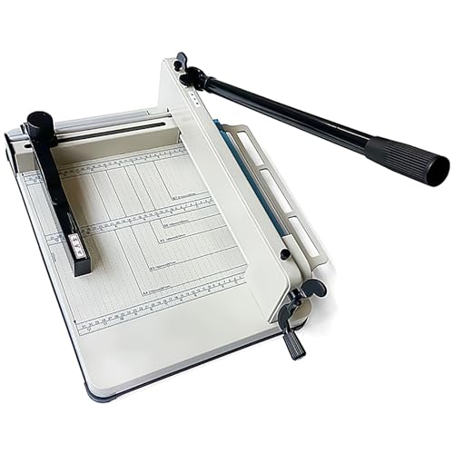 A4/A3 Papierschneider Manuell mit Austauschbarer HSS-Klinge, Sicherheitsverschluss für Büro, Schule, Druckerei(White,A3) von ZXDRYBHD