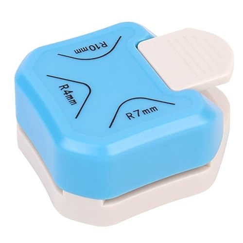 Eckenstanzer, 3-in-1 Papierschneider mit Runder Funktion für R4 R7 R10, für Fotos, Visitenkarten und Grußkarten(Blue) von ZXDRYBHD