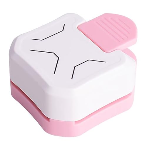 Eckenstanzer, 3-in-1 Papierschneider mit Runder Funktion für R4 R7 R10, für Fotos, Visitenkarten und Grußkarten(Pink) von ZXDRYBHD