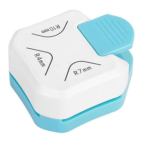 Eckenstanzer, 3-in-1 Papierschneider mit Runder Funktion für R4 R7 R10, für Fotos, Visitenkarten und Grußkarten(White) von ZXDRYBHD