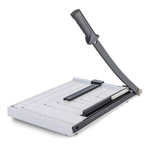 Manueller Papierschneider aus Stahl mit Verstellbarer Führung und Hebelgriff, für Büro, Schule, Bibliothek, Druckerei(A3) von ZXDRYBHD