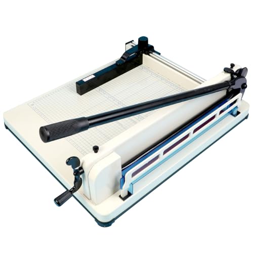 Schwere Papierschneidemaschine A4, Große Manuelle Hebelschneidemaschine mit Austauschbarer Klinge und Griff, für Büro, Schule, Bibliothek und Druckerei von ZXDRYBHD