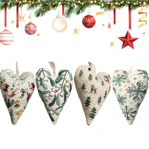 2026 neue Sticksets for Weihnachtsornamente, einzigartige kreative Geschenksets for die Baumdekoration, handgesticktes Baumschmuck-Hängeornament, Kreuzstichset mit Nadeln(A) von ZXDZSW
