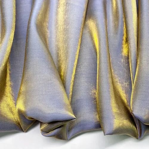 150 cm x 1/2 Yards Kristallglas Seidiger Satinstoff, Glitzer Schillernder Stoff, Glänzendes Kleidermaterial, Glänzender Bekleidungsstoff 150 cm x 1/2 Yards Kristallglas Seidiger Satinstoff, Glitzer Schillernder Stoff, Glänzendes Kleidermaterial, Glänzender Bekleidungsstoff von ZXFLOOR