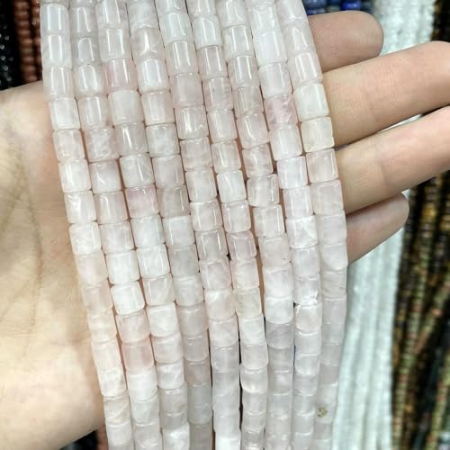 80 stücke 6 * 6MM Natürliche Stein Zylinder Form Achate Quarz Jade Lose Spacer Perlen Für Schmuck Machen DIY armband Zubehör von ZXFLOOR