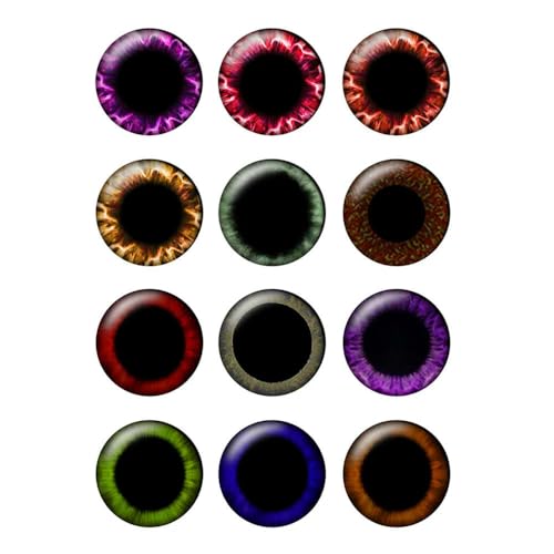 ZXFLOOR 48 Stück/Tasche Puppenaugen Chips 14mm Dünnes Glasauge DIY Schmuckherstellung Zubehör ZXFLOOR 48 Stück/Tasche Puppenaugen Chips 14mm Dünnes Glasauge DIY Schmuckherstellung Zubehör von ZXFLOOR
