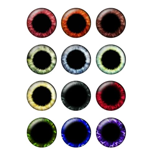 ZXFLOOR 48 Stück/Tasche Puppenaugen Chips 14mm Dünnes Glasauge DIY Schmuckherstellung Zubehör ZXFLOOR 48 Stück/Tasche Puppenaugen Chips 14mm Dünnes Glasauge DIY Schmuckherstellung Zubehör von ZXFLOOR
