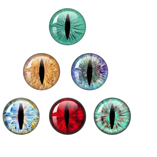 ZXFLOOR 48 Stück Glasaugen Cabochons rund 10MM-40MM runde Kuppel Drachenauge Drachen Katzenauge Spielzeug DIY Schmuck Zubehör Mix Pupillenauge ZXFLOOR 48 Stück Glasaugen Cabochons rund 10MM-40MM runde Kuppel Drachenauge Drachen Katzenauge Spielzeug DIY Schmuck Zubehör Mix Pupillenauge von ZXFLOOR
