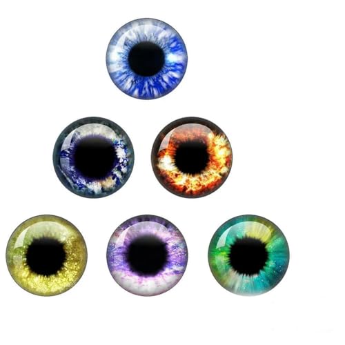 ZXFLOOR 48 Stück Glasaugen Cabochons rund 10MM-40MM runde Kuppel Drachenauge Drachen Katzenauge Spielzeug DIY Schmuck Zubehör Mix Pupillenauge ZXFLOOR 48 Stück Glasaugen Cabochons rund 10MM-40MM runde Kuppel Drachenauge Drachen Katzenauge Spielzeug DIY Schmuck Zubehör Mix Pupillenauge von ZXFLOOR