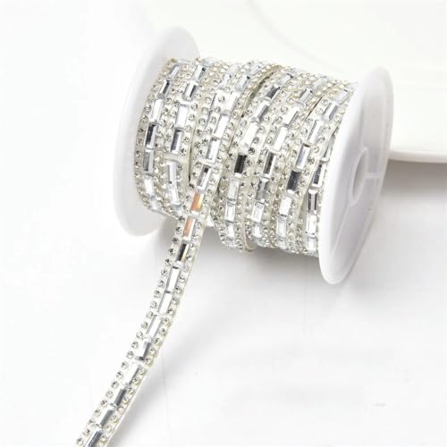 ZXFLOOR 5 Yards weißes Kristall-Strassband, Selbstklebende Glasapplikationen, Diamantaufkleber für Abendschuh-Schmuckband ZXFLOOR 5 Yards weißes Kristall-Strassband, Selbstklebende Glasapplikationen, Diamantaufkleber für Abendschuh-Schmuckband von ZXFLOOR