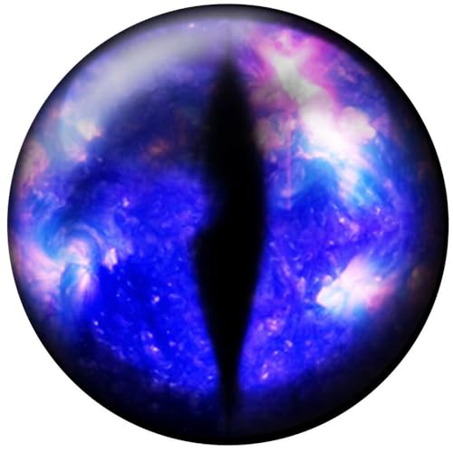 ZXFLOOR 60 Stück handgefertigte Bunte Tieraugen, Drachen- und Katzen-Foto-Glas-Cabochon, Demo mit Flacher Rückseite, Herstellung von Befunden für DIY-Schmuck von ZXFLOOR