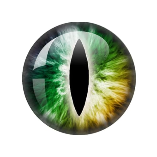 ZXFLOOR 60 Teile/los 10mm/12mm/14mm/16mm/18mm/20mm/25mm Tier Katze Drachen Augen Handgemachte Foto Runde Glas Cabochons, Die Entdeckungen Schmuck von ZXFLOOR