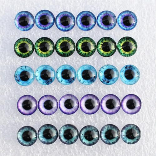 ZXFLOOR 8/10/12/14/16/18/20/25 mm, gemischt mit 5 verschiedenen Drachenaugen-Paaren, Muster, Glas-Cabochon, Flache Rückseite, Foto, DIY-Zubehör ZXFLOOR 8/10/12/14/16/18/20/25 mm, gemischt mit 5 verschiedenen Drachenaugen-Paaren, Muster, Glas-Cabochon, Flache Rückseite, Foto, DIY-Zubehör von ZXFLOOR