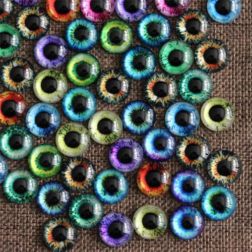 ZXFLOOR Von 6 mm bis 30 mm, zufällig gemischte runde Drachenaugen in Paarmuster, Flache Rückseite, Foto-Cabochon-Basis, DIY-Zubehör ZXFLOOR Von 6 mm bis 30 mm, zufällig gemischte runde Drachenaugen in Paarmuster, Flache Rückseite, Foto-Cabochon-Basis, DIY-Zubehör von ZXFLOOR