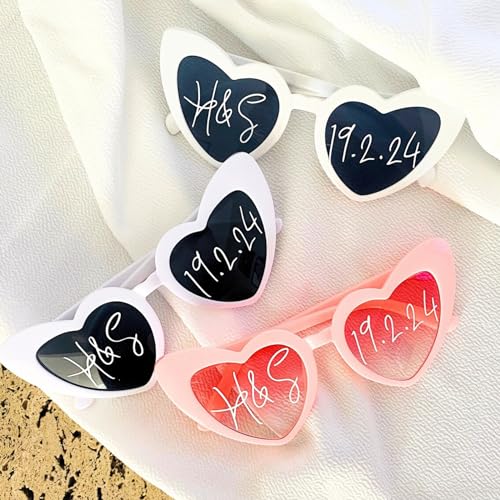 Personalisierbare Sonnenbrillen-Vinyl-Aufkleber – individueller Name, DIY-Aufkleber für Hochzeit, Party, Gastgeschenke und Sonnenbrillen von ZXH