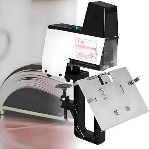 Automatischer elektrischer Sattelhefter, Elektrischer Hefter Rapid mit Pedal, Einstellbare Stärke, Kann 2-30 Blatt Papier binden, Tiefe bis zu 100 mm, 1-9 Intensitätsstufen von ZXINXIN